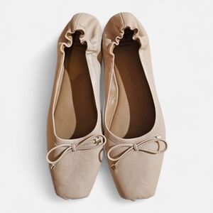Aquatalia Leather Ballet Flats 8